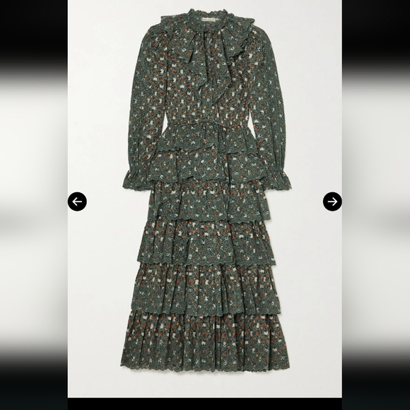 Ulla Johnson Dresses & Skirts - Ulla Johnson Odile raffled Floral broderie anglaise cotton Poplin midi dress 8